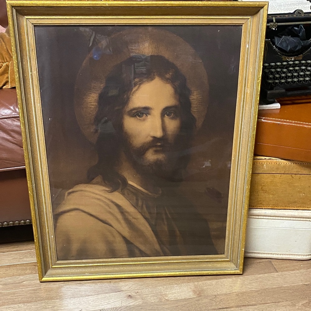 Jesus Portrait with Gold Frame